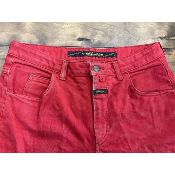 VINTAGE MARITHE FRANCOIS GIRBAUD RED JEANS 90’s WOMENS SIZE 13/14 MADE IN USA - Picture 3 of 13